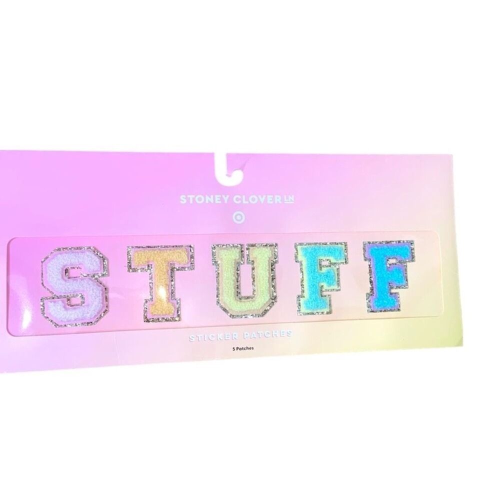 Stoney Clover STUFF Sticker Patches GLAM BLING Terry Cloth Glitter NEW #